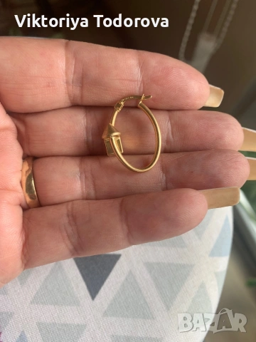 Зл.обеца от 14к злато-модел на Картие-180лв.гр.-ТОП ОФЕРТА