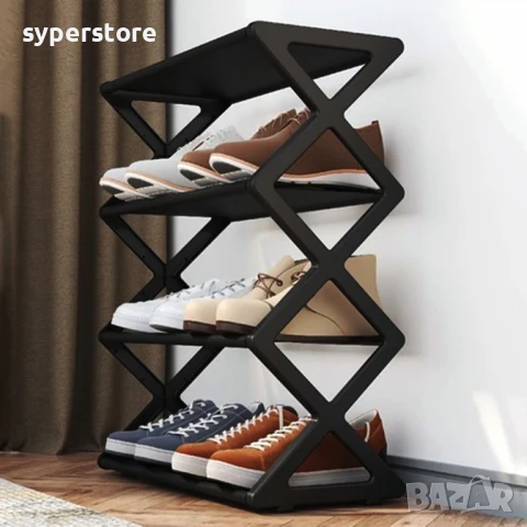 Стелаж за обувки до 8 чифта висок Digital One SP01084. етажерка за обувки, 4 нива, снимка 2 - Етажерки - 50456997