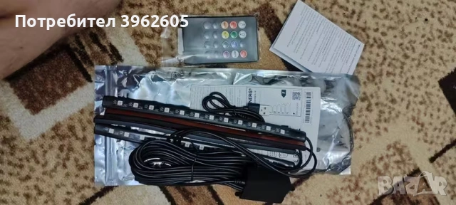 🌈 RGB LED амбиентно осветление за кола – APP + дистанционно, снимка 7 - Аксесоари и консумативи - 53976306