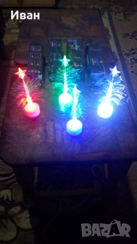 Елхички елха със звезда светеща в различни цветове с батерии за кола автомоби дом офис вила, снимка 1