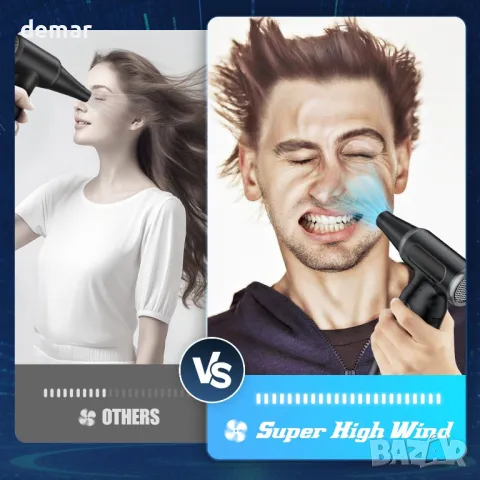 Уред със сгъстен въздух - 200 000 об/мин, USB акумулаторен, 3 степени, кафяв, снимка 3 - Други стоки за дома - 50287906