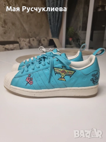 Маратонки/Кецове Adidas Arizona x Superstar 'Have an Iced Day Teal White' , снимка 4 - Маратонки - 53259126