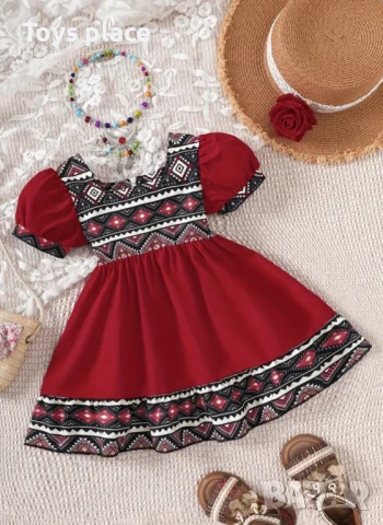 2-3г Детска рокля с фолклорни мотиви, снимка 2 - Детски рокли и поли - 51400794