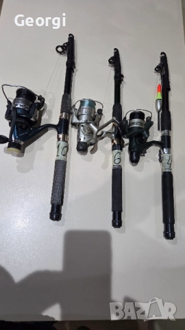 Стари Рибарски Въдици, Спининги, Пръчки  с машинки, макари. 