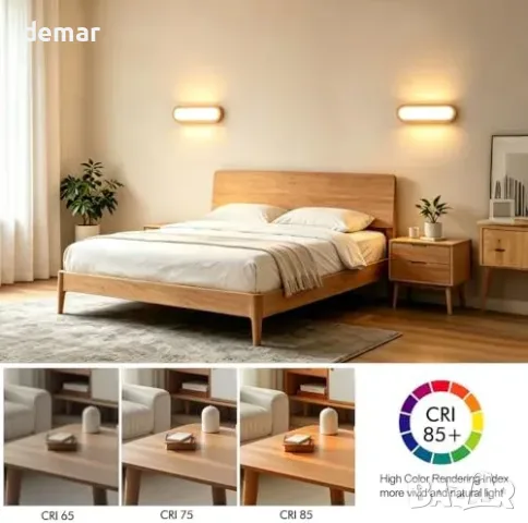 Дървен LED аплик MELAYR 4768507 с топла светлина 3000 K, снимка 4 - Други стоки за дома - 56011815