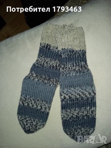 Ръчно плетени детски чорапи от 75% вълна, снимка 2 - Чорапи - 38656146