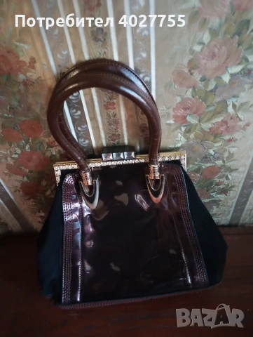 Чанта естествен велур 