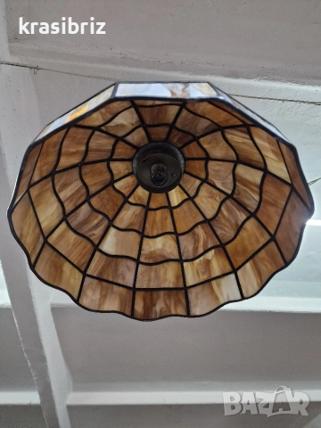 Абажур/Тифани/-внос от Германия!, снимка 4 - Лампи за таван - 54342911