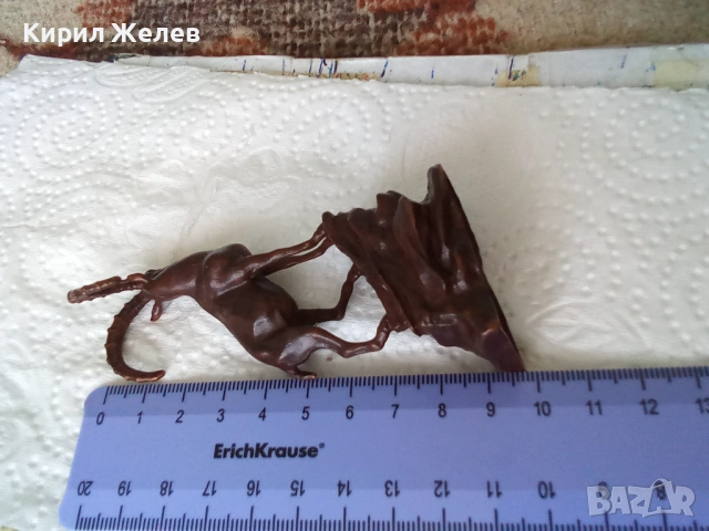 Бронзова фигурка на див козел 26518, снимка 4 - Колекции - 54179401