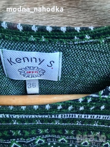 Зелена дамска блуза Kenny S. размер 36, снимка 3 - Блузи с дълъг ръкав и пуловери - 35179113