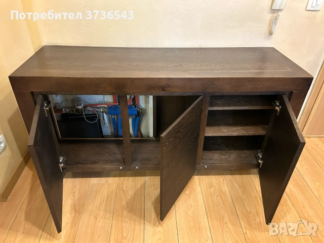 Масивен шкаф с отвори за инсталации - дъб, снимка 2 - Шкафове - 53154643