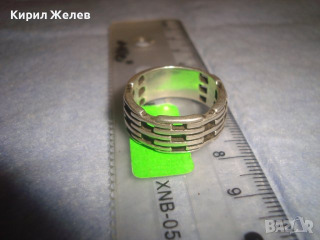 АЖУРЕН ДИЗАЙНЕРСКИ АРТ МОДЕЛ СРЕБЪРЕН МОДЕН ПРЪСТЕН СРЕБРО 925 МАЙСТОРСКА РЪЧНА ИЗРАБОТКА 32441, снимка 6 - Пръстени - 38329965