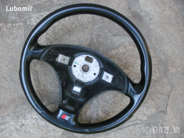 Трилъчев волан Audi A4,A6,A3,TT - S Line - кожен !, снимка 8 - Аксесоари и консумативи - 51019968