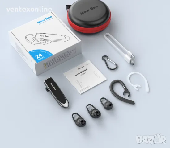 Безжична Bluetooth 5.0 Handsfree блутут слушалка за телефон 24 часа, снимка 8 - Слушалки, hands-free - 41045547