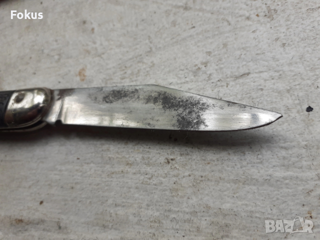 Старо немско джобно ножче, нож Okapi с бакелитени чирени, снимка 4 - Антикварни и старинни предмети - 54238839