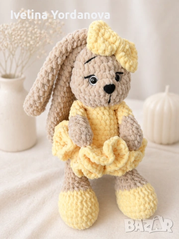 Плетено амигуруми зайче, снимка 2 - Плюшени играчки - 54340724