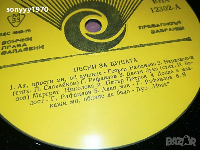 ПЕСНИ ЗА ДУШАТА-ПЛОЧА 1806221910, снимка 14 - Грамофонни плочи - 37126647