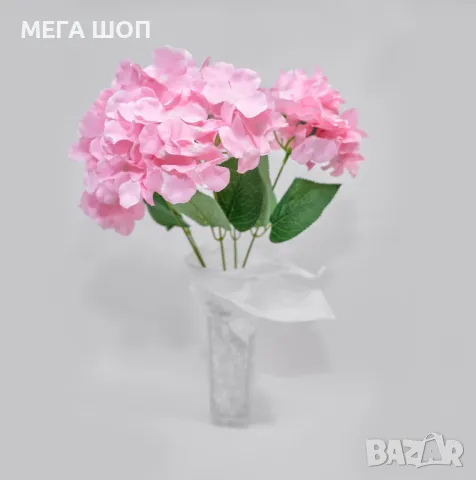 Луксозни букети от изкуствени хортензии – елегантна украса без грижи, снимка 6 - Изкуствени цветя - 50346536