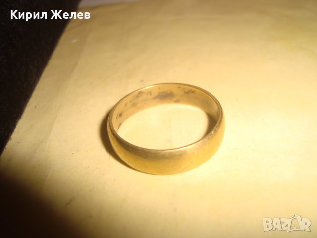 СТАРИНЕН ПОЗЛАТЕН БРОНЗОВ ПРЪСТЕН ХАЛКА МАЙСТОРСКА ИЗРАБОТКА 24887, снимка 8 - Антикварни и старинни предмети - 34481096