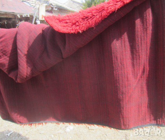 голям 220х150м. китеник губер халище килим червен цвят, вълна, вълнен, снимка 6 - Други - 30189010