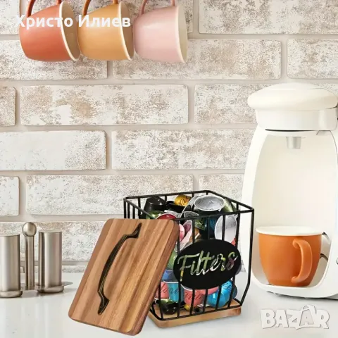 Метална поставка за кафе капсули Органайзер Стойка за съхранение, снимка 4 - Други стоки за дома - 50285859