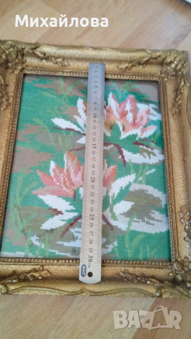Гоблен "Водни лилии", снимка 7 - Гоблени - 44636255
