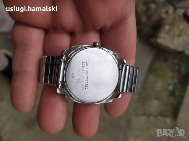 Ретро швейцарски часовник Dugena, снимка 4 - Антикварни и старинни предмети - 53922328