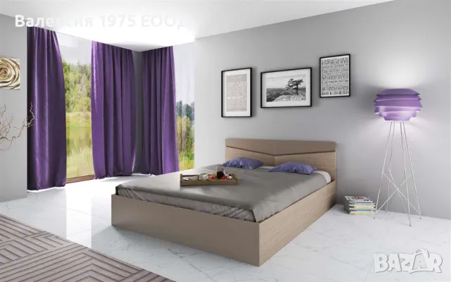 Спалня Сити 2008 дъб артисан или комбинация мока/ лате, снимка 2 - Спални и легла - 47361720