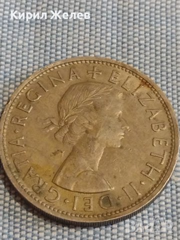 Рядка монета половин крона 1962г. Англия Елизабет втора за КОЛЕКЦИОНЕРИ 30368, снимка 5 - Нумизматика и бонистика - 44490225