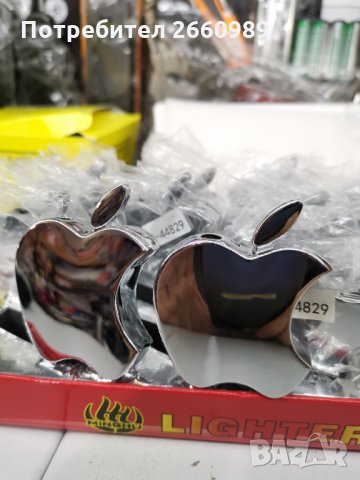 Запалка, газова, форма на ябълка, лого IPhone, метална, снимка 3 - Запалки - 31715375
