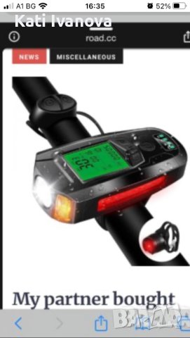 Комплект светлини за велосипед със скоростомер, USB акумулаторен компютър за велосипед, снимка 2 - Аксесоари за велосипеди - 44242820