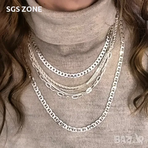 Голям Избор от Италиански Вериги Сребро 925, снимка 10 - Колиета, медальони, синджири - 49988445