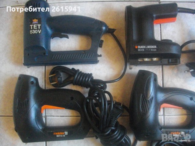 ЗА ЧАСТИ/ЗА РЕМОНТ-Електрически Такер-Комбиниран/Дърводелски-6-18мм-Black Decker/Meister/Top Craft, снимка 1