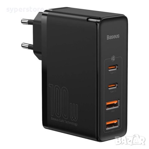 Зарядно за телефон, таблет и др. 100W 2-USB и 2-Type C изхода Baseus CCGAN2P-L01_VZ Черно Без кабел