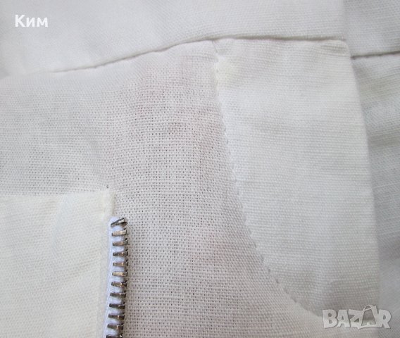 Къси панталонки John Richmond лен памук бяло, снимка 5 - Къси панталони и бермуди - 34442194