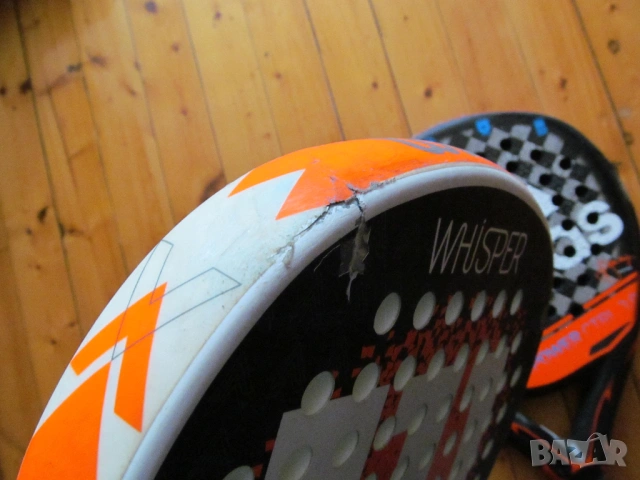 Две ракети плажен тенис падел бал Adidas Wilson игра хилки употребявани забележки забавление навън, снимка 5 - Тенис - 54262082