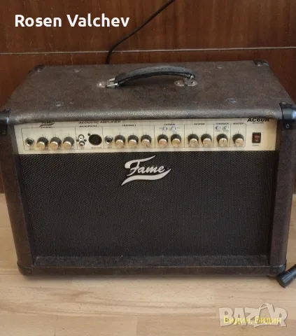 Продавам:Fame AC60R-Кубе за ел.акустична китара със вход за микрофон,реверб и хорус.