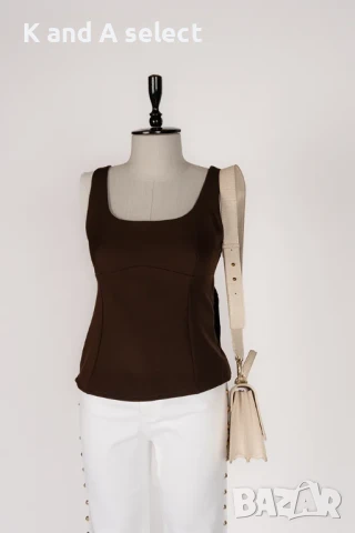 Кафяв топ с панделка на гърба – модел “Bella”