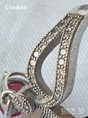 Сребърен пръстен, снимка 7 - Пръстени - 54266573