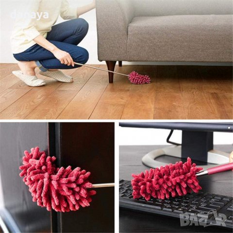 1558 Микрофибърна бърсалка за прах с телескопична дръжка, снимка 4 - Други стоки за дома - 29703814