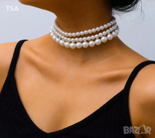 Дамски перлени огърлици , снимка 2 - Колиета, медальони, синджири - 40507043