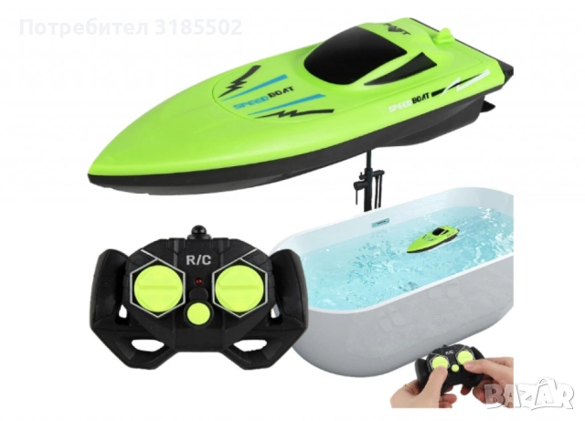 SpeedBoat, водоустойчива RC лодка за деца и начинаещи, снимка 13 - Електрически играчки - 51434104