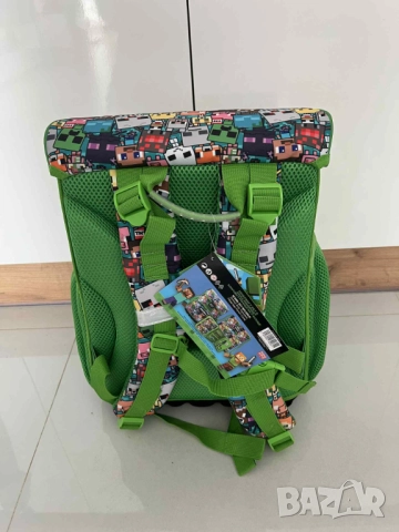 Ученическа раница Minecraft Ergonomic от 3 части с несесер и спортна торба, снимка 2 - Раници - 51787591