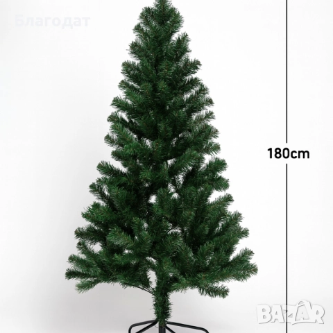 Коледна елха с естествен вид и лесен монтаж - 180см