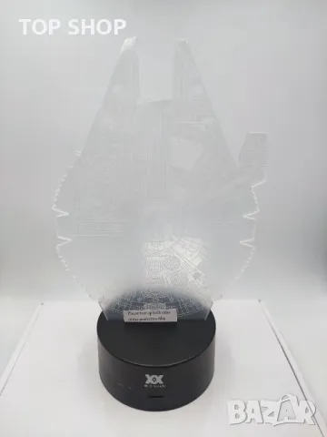 Star Wars Millennium Falcon 3d лампа настолна RGB, снимка 5 - Настолни лампи - 48842490