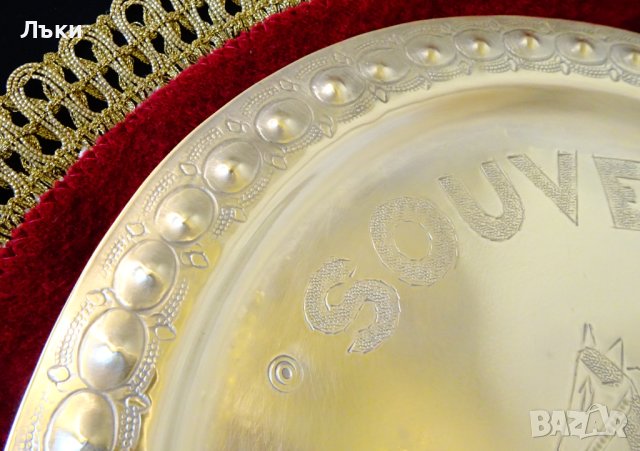 Бронзов поднос от Marrakech с конник. , снимка 2 - Антикварни и старинни предмети - 44240414