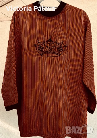 Стилна блуза-туника с бродирана корона , снимка 9 - Блузи с дълъг ръкав и пуловери - 52714475