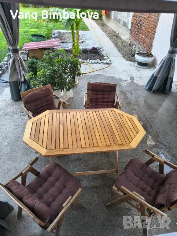 Градински комплект мебели от IKEA (маса + 4 стола)