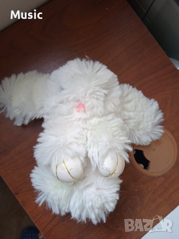 Плюшено бяло зайче , снимка 3 - Плюшени играчки - 40040190