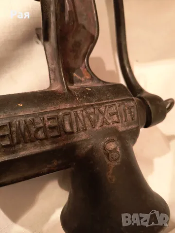   Чугунена месомелачка Alexanderwerk 8   от 30-те години, снимка 6 - Месомелачки - 49439548